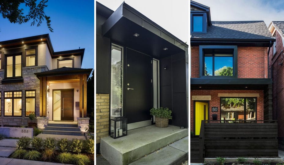 Trois exemples de façades modernes tendance